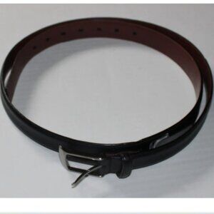 New Men's Black Leather Belt Perry Ellis Portfolio Full Grain Cowhide Size 44